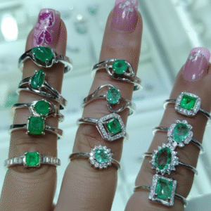 Anillos Sorpresa Plata 925 y Esmeraldas Naturales Colombianas