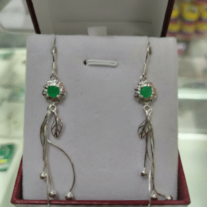 Caja sorpresa de aretes en plata ley 925 y Esmeraldas Naturales Colombianas